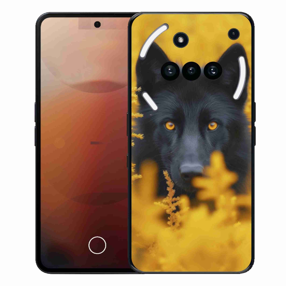 Zselés tok mmCase a Nothing Phone (3a) - fekete farkas 2