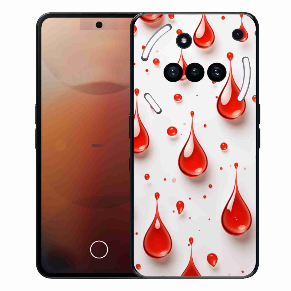 Zselés tok mmCase a Nothing Phone-hoz (3a) - piros cseppek