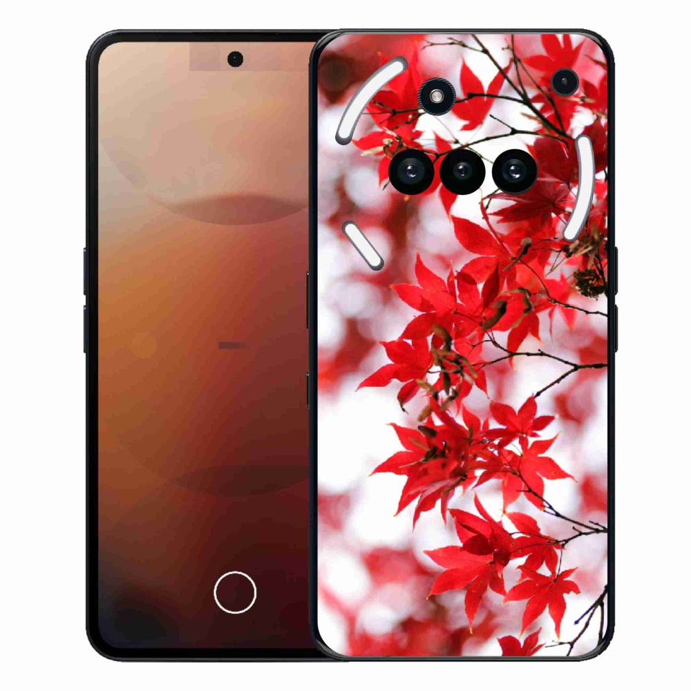 Zselés tok mmCase a Nothing Phone-hoz (3a) - piros levelek