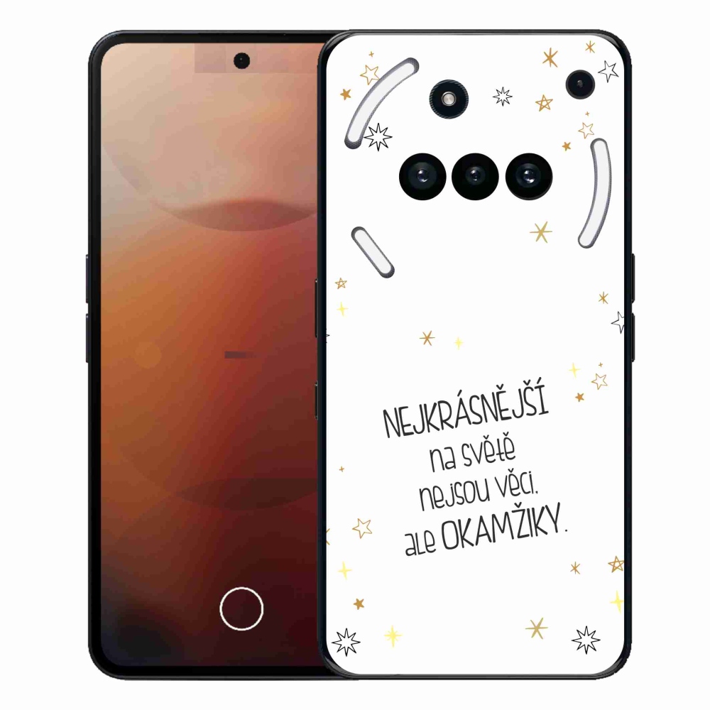 Zselés borító mmCase a Nothing Phone (3a) - idézet 4 fehér háttérrel