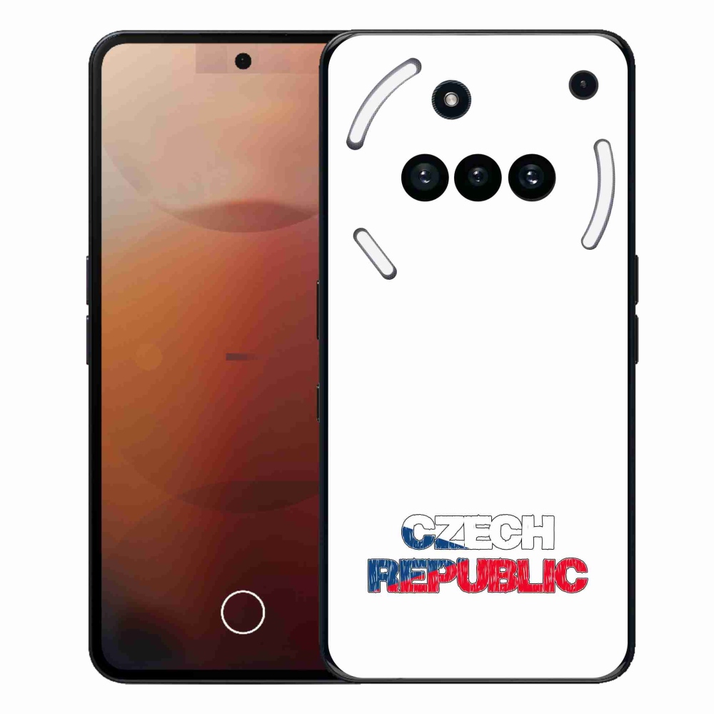 Zselés borító mmCase a Nothing Phone (3a) - Csehország fehér háttérrel