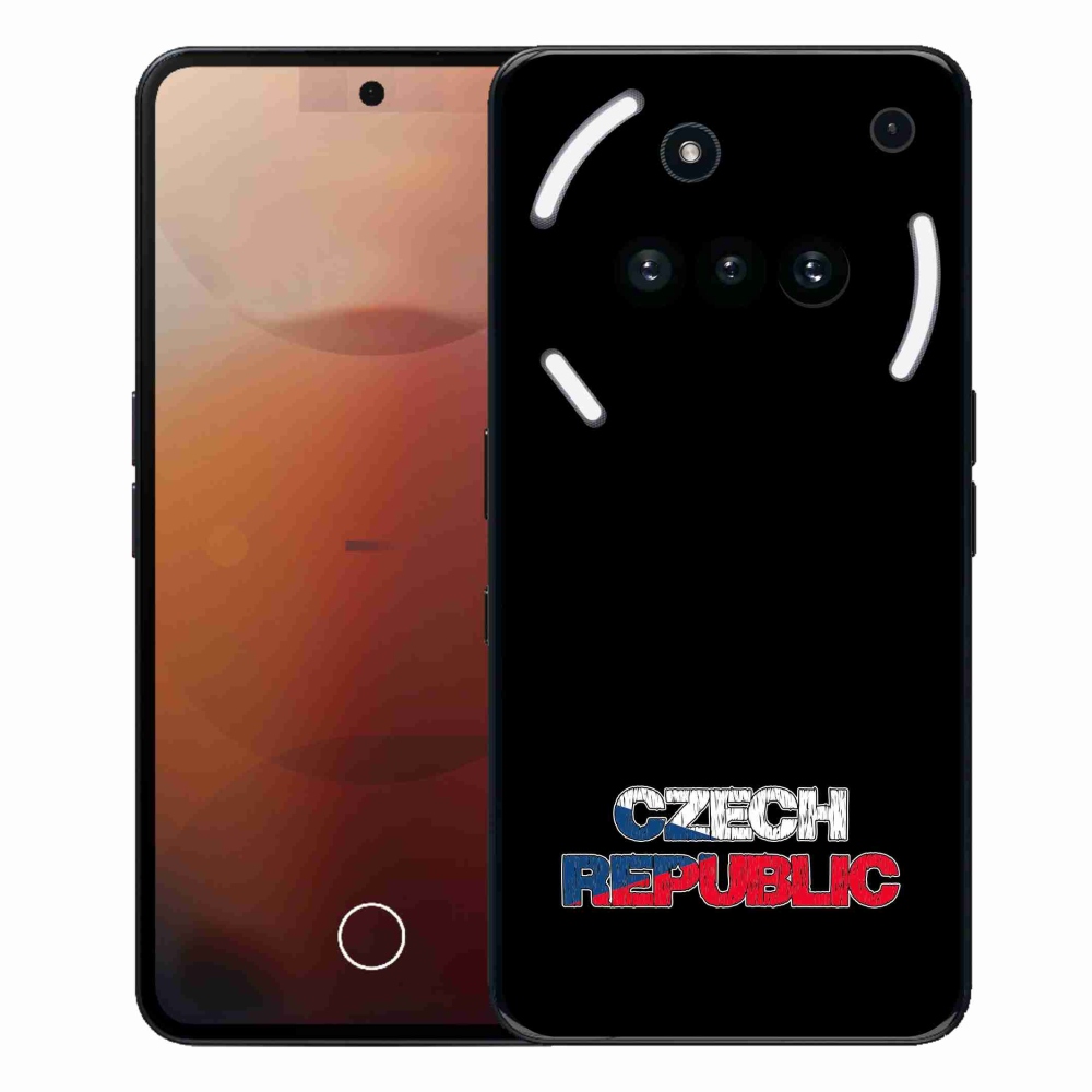 Zselés borító mmCase a Nothing Phone (3a) - Csehország fekete háttérrel