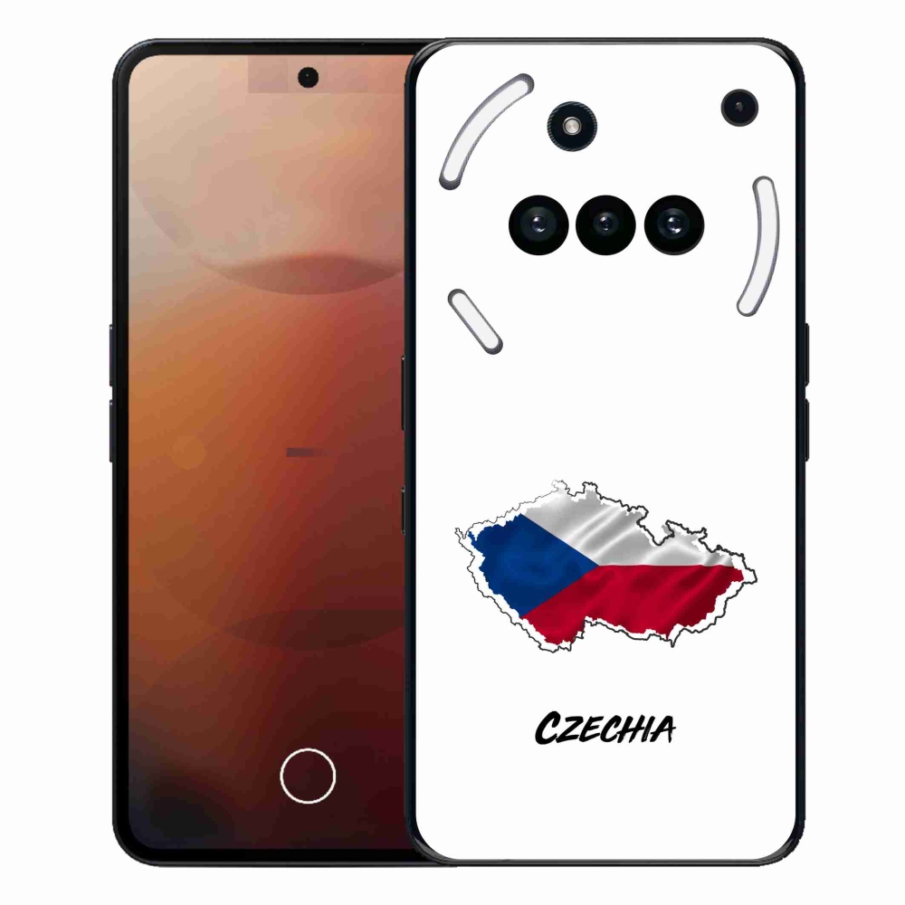 Zselés borító mmCase a Nothing Phone (3a) - Csehország fehér háttérrel