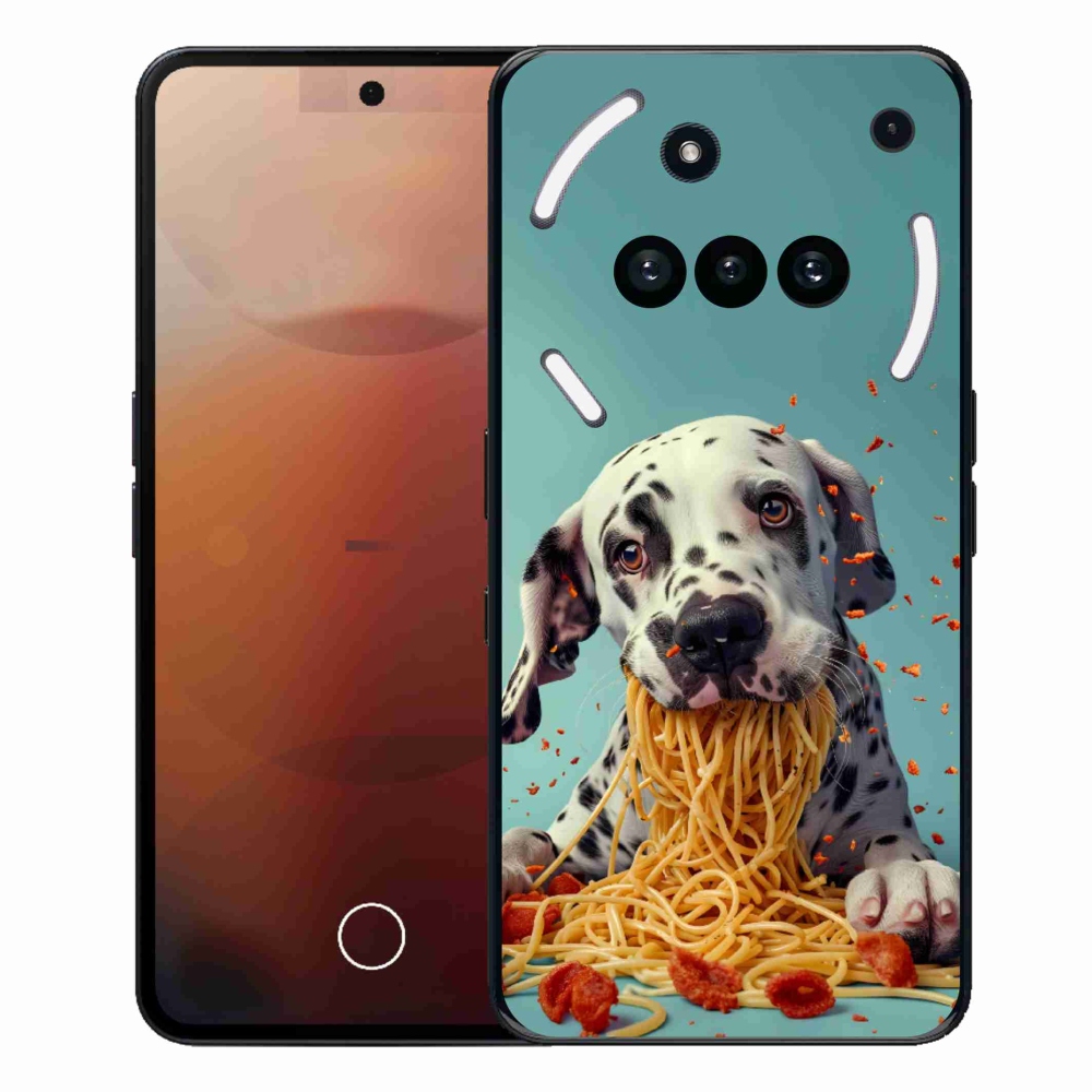 Zselés borító mmCase a Nothing Phone-hoz (3a) - Dalmát és spagetti