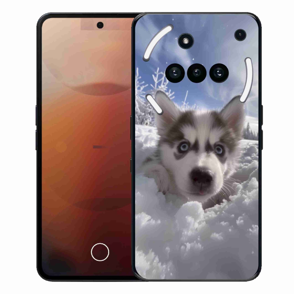 Zselés borítás mmCase a Nothing Phone (3a) - husky a hóban