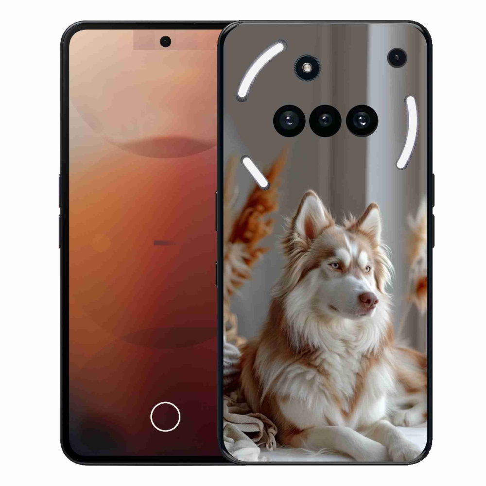 Zselés borítás mmCase a Semmi telefonhoz (3a) - nyugodt szibériai husky