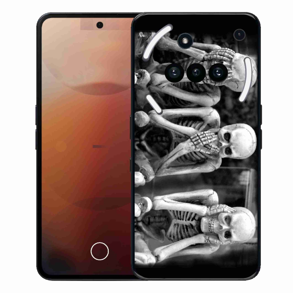 Zselés borítás mmCase for Nothing Phone (3a) - csontvázak
