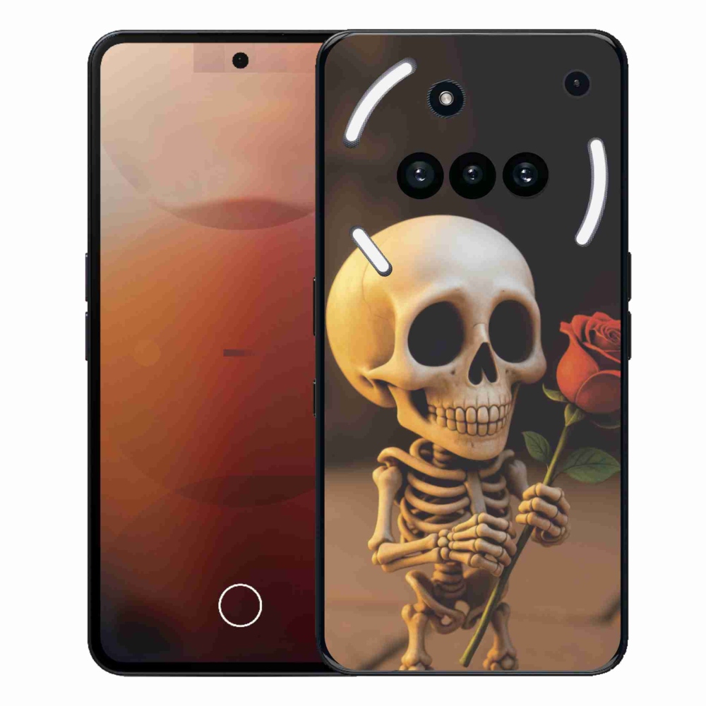 Zselés borítás mmCase a Nothing Phone (3a) - csontváz rózsával