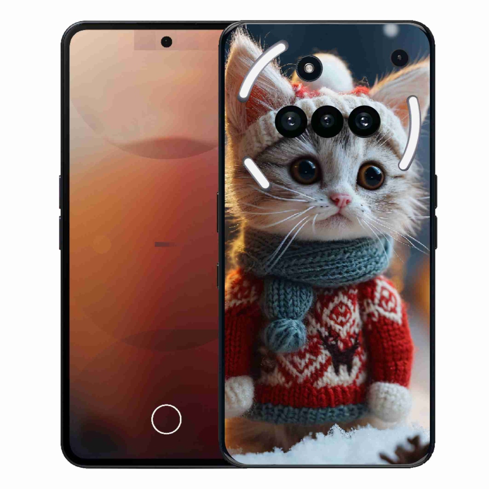 Zselés borítás mmCase a Nothing Phone-hoz (3a) - cica pulóverben