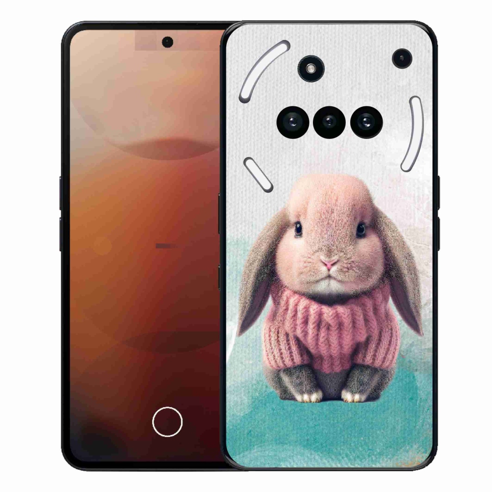 Zselés borítás mmCase a Nothing Phone-hoz (3a) - nyúl pulóverben