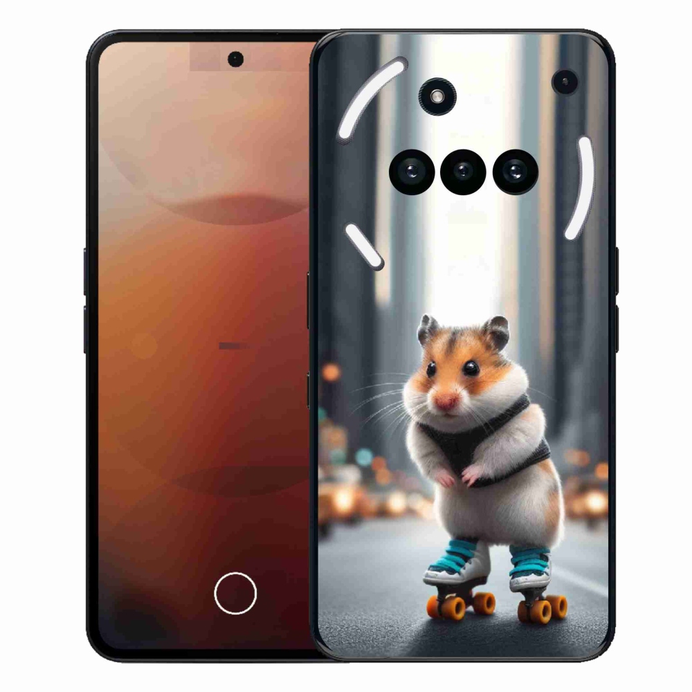 Zselés borítás mmCase for Nothing Phone (3a) - hörcsög korcsolyán