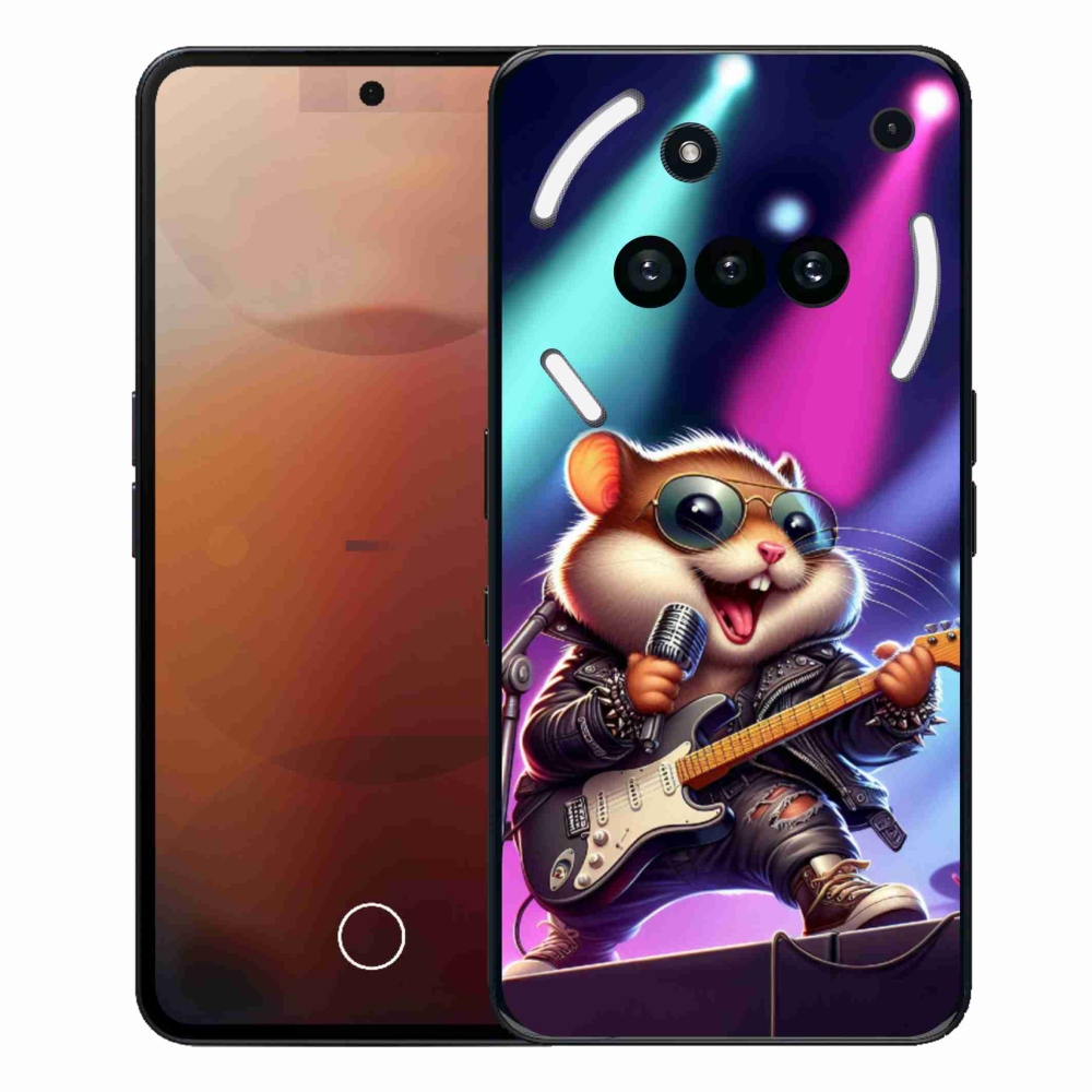 Zselés borítás mmCase a Nothing Phone (3a) - hamster rockerhez