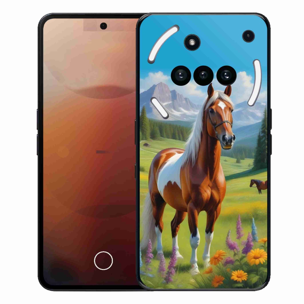 Zselés borító mmCase a Semmi telefonhoz (3a) - ló a réten
