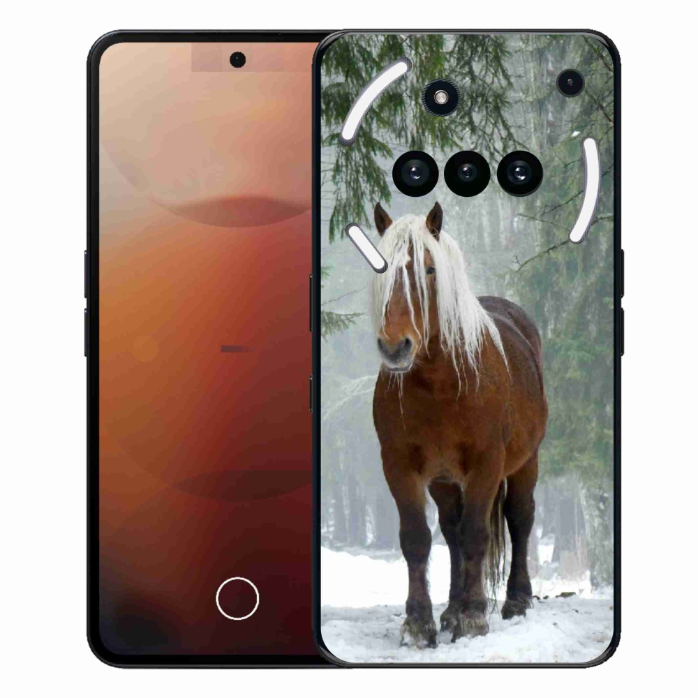 Zselés borítás mmCase a Nothing Phone-hoz (3a) - ló az erdőben