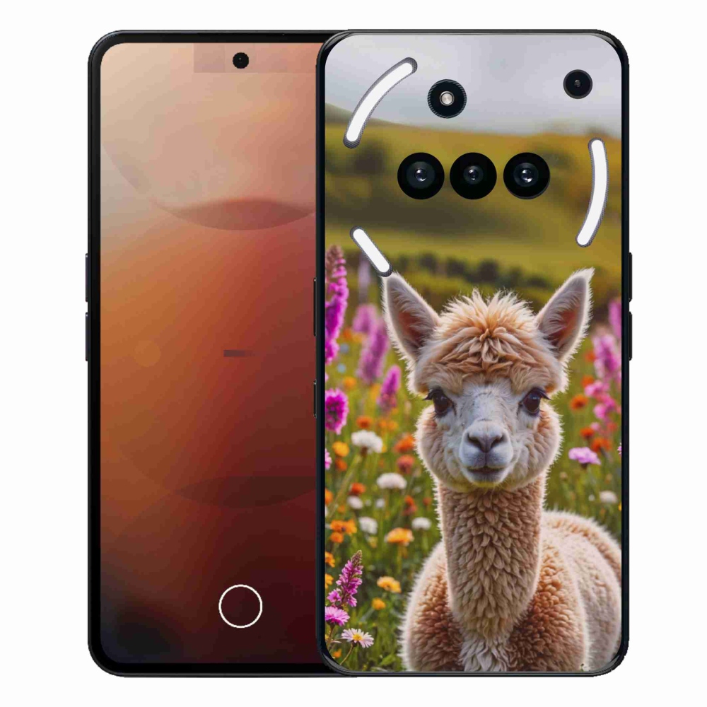 Zselés borító mmCase a Semmi telefonhoz (3a) - láma a réten