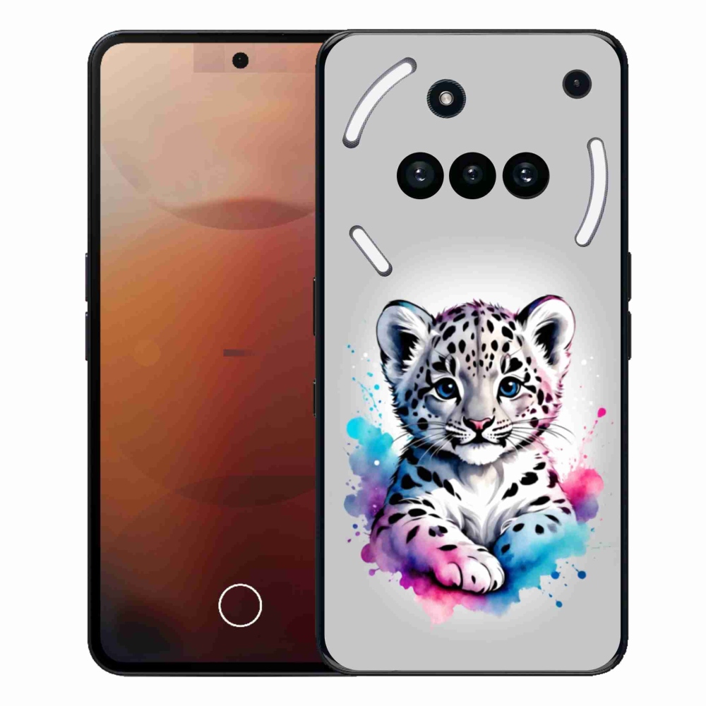 Zselés borítás mmCase a Nothing Phone (3a) telefonhoz - leopárd kölyök