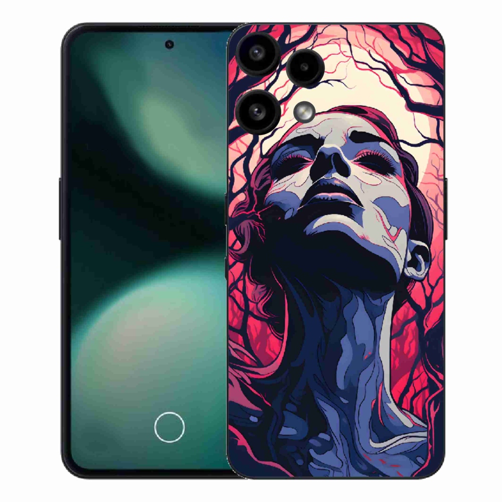 Zselés borítás mmCase a Nothing Phone (3a) Lite készülékhez - absztrakt arc