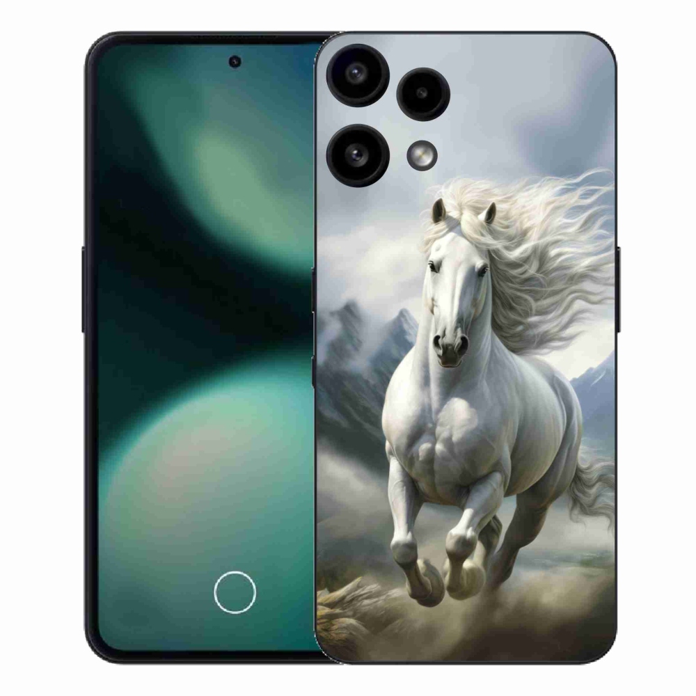 Zselés borítás mmCase a Nothing Phone (3a) Lite készülékhez - futó fehér ló 3