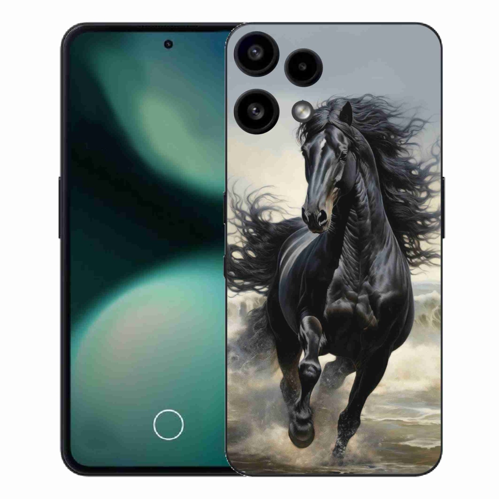 Zselés borítás mmCase a Nothing Phone (3a) Lite készülékhez - fekete ló futófekete