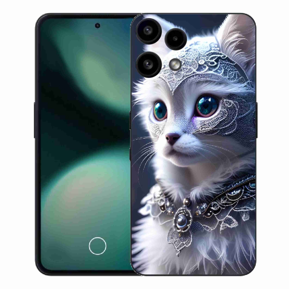 Zselés borítás mmCase a Nothing Phone (3a) Lite készülékhez - fehér macska
