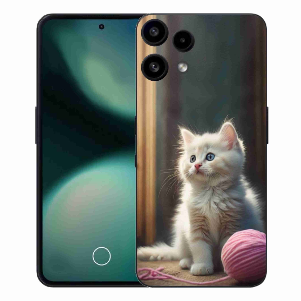 Zselés borítás mmCase a Nothing Phone (3a) Lite készülékhez - fehér cica 2