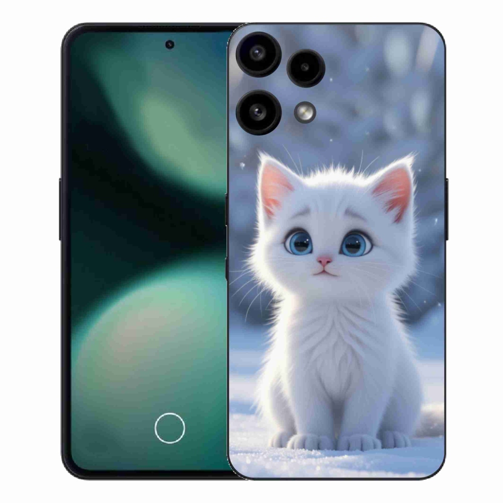 Zselés borítás mmCase a Nothing Phone (3a) Lite készülékhez - fehér cica 3
