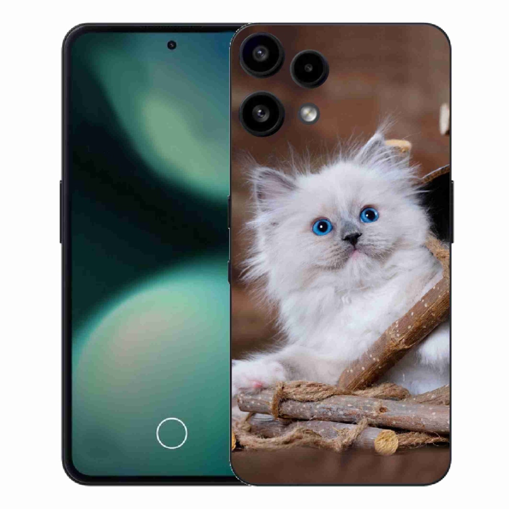 Zselés borítás mmCase a Nothing Phone (3a) Lite készülékhez - fehér cica
