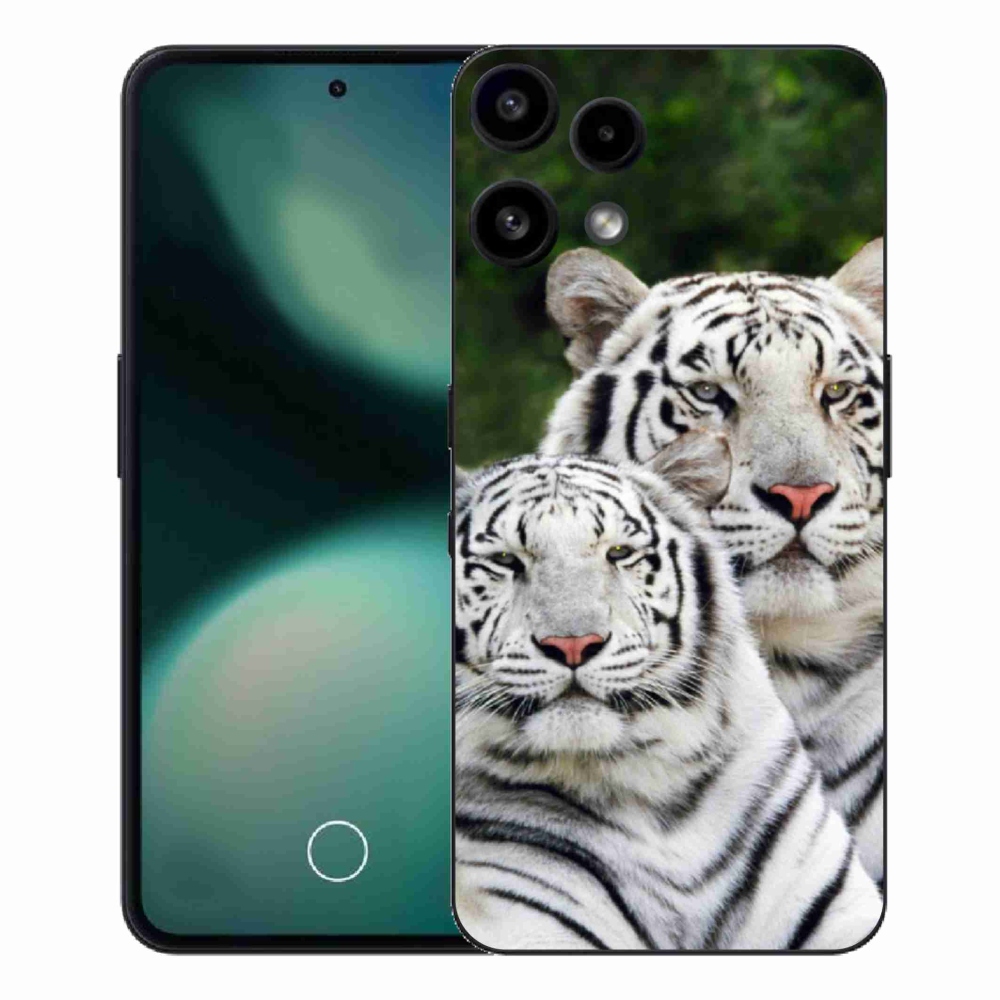 Zselés borítás mmCase a Nothing Phone (3a) Lite készülékhez - fehér tigrisek