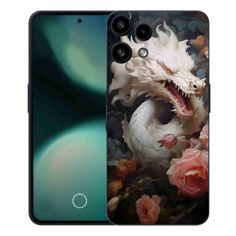 Zselés borítás mmCase a Nothing Phone (3a) Lite készülékhez - fehér sárkány
