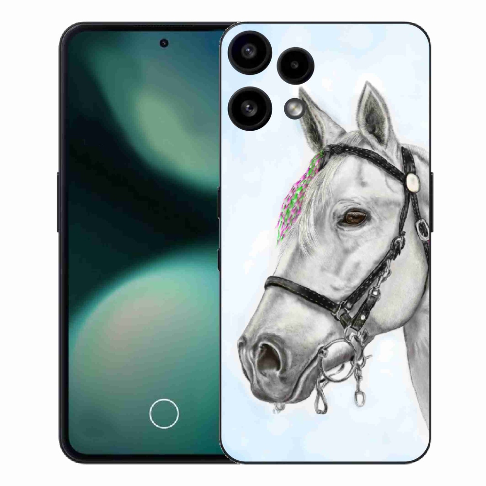Zselés borítás mmCase a Nothing Phone (3a) Lite készülékhez - fehér ló 1