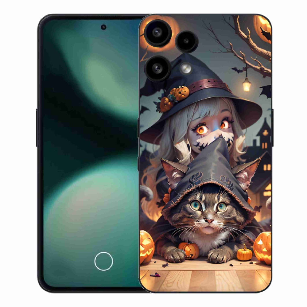 Zselés borítás mmCase a Nothing Phone (3a) Lite telefonhoz - boszorkány macskával