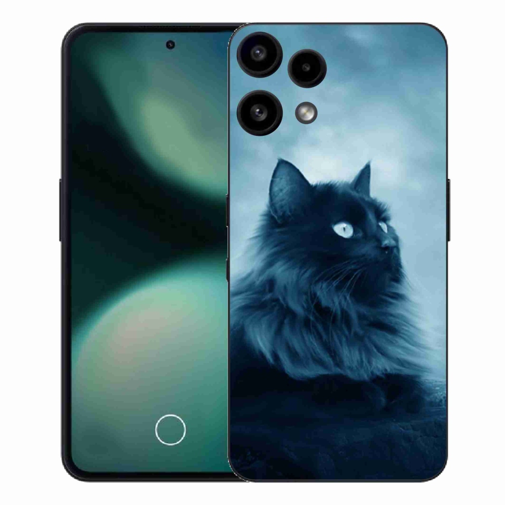 Zselés borítás mmCase a Nothing Phone (3a) Lite készülékhez - fekete cat 1