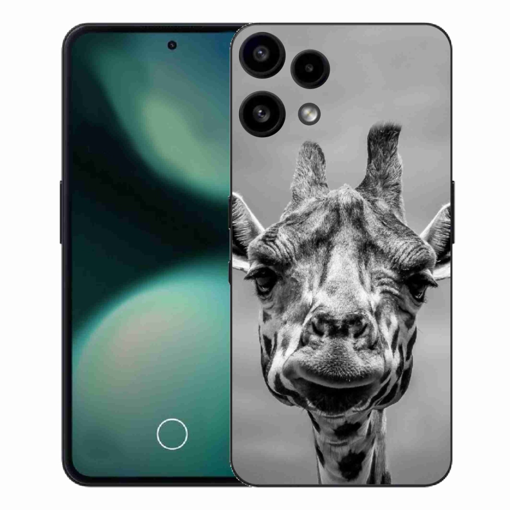 Zselés borítás mmCase a Nothing Phone (3a) Lite készülékhez - fekete-fehér zsiráf