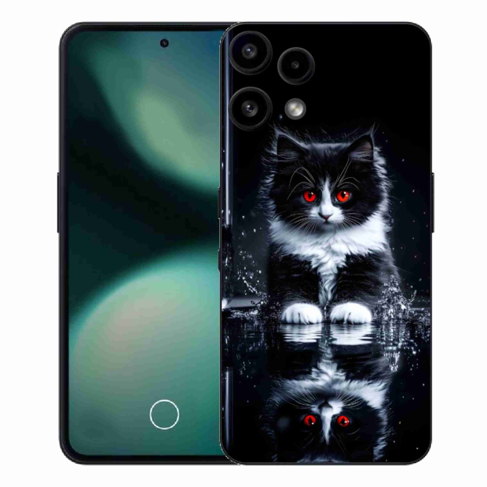 Zselés borítás mmCase a Nothing Phone (3a) Lite készülékhez - fekete-fehér cica