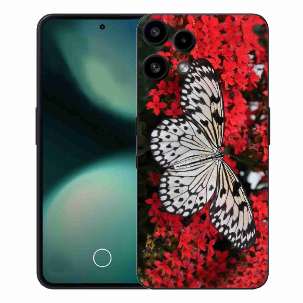 Zselés tok mmCase a Nothing Phone (3a) Lite készülékhez - fekete-fehér pillangó 1