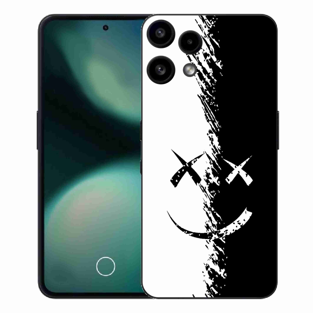 Zselés borító mmCase a Nothing Phone (3a) Lite készülékhez - fekete-fehér mosolygó