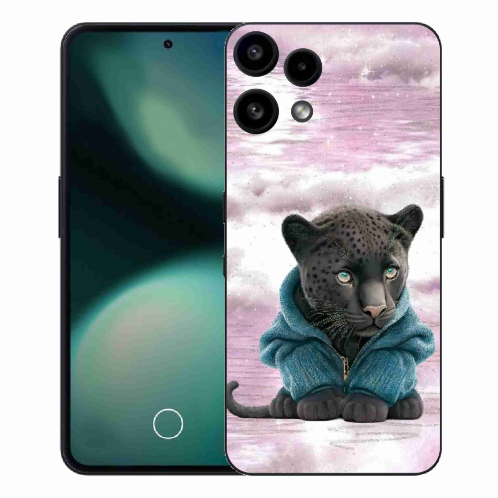 Zselés borítás mmCase a Nothing Phone (3a) Lite készülékhez - fekete párduc pulóverben
