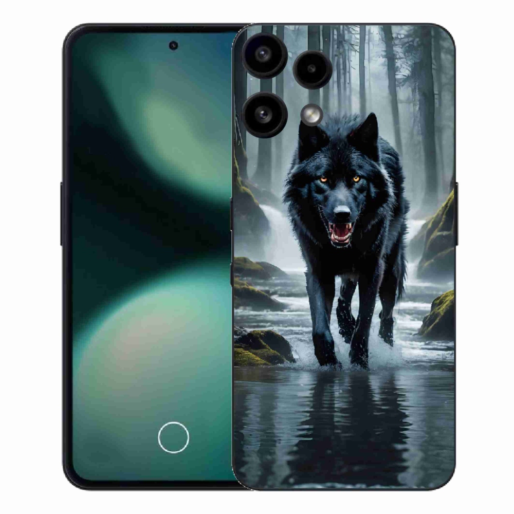 Zselés borítás mmCase a Nothing Phone (3a) Lite készülékhez - fekete farkas
