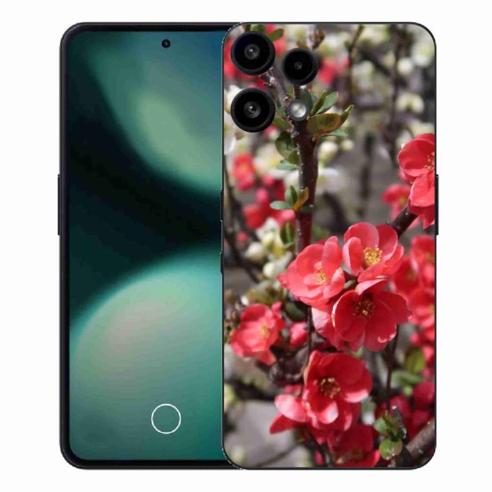 Zselés borító mmCase a Nothing Phone (3a) Lite készülékhez - piros virágok