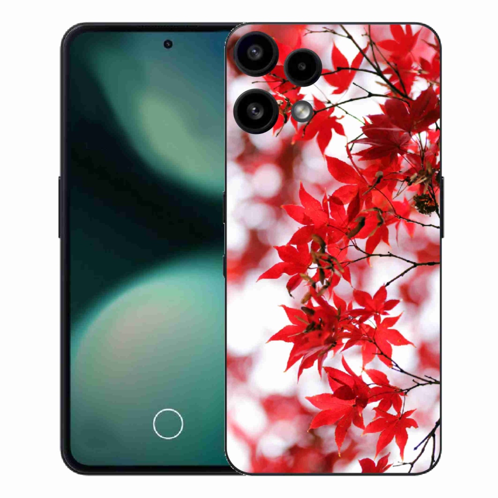 Zselés tok mmCase a Nothing Phone (3a) Lite készülékhez - piros levelek