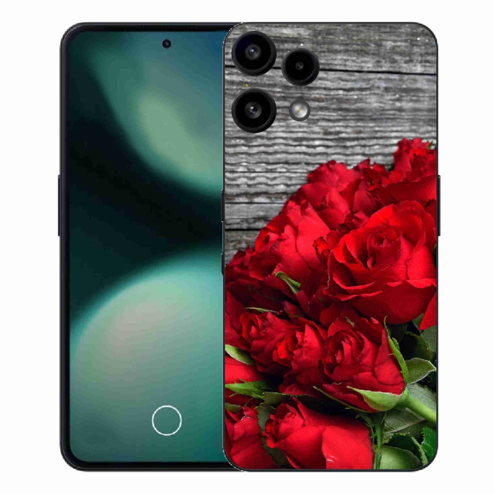 Zselés borítás mmCase a Nothing Phone (3a) Lite készülékhez - piros rózsa