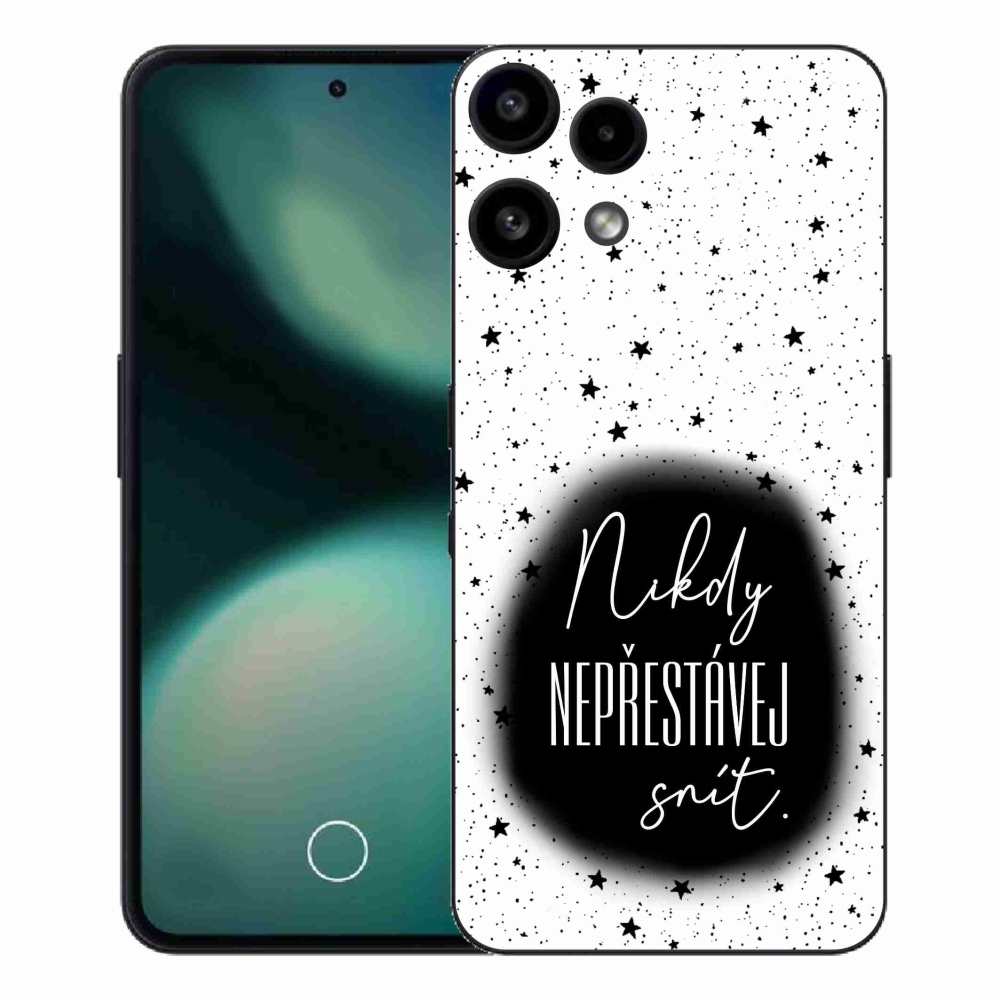 Zselés borító mmCase a Nothing Phone (3a) Lite készülékhez - Idézet 1 fekete-fehér háttérrel
