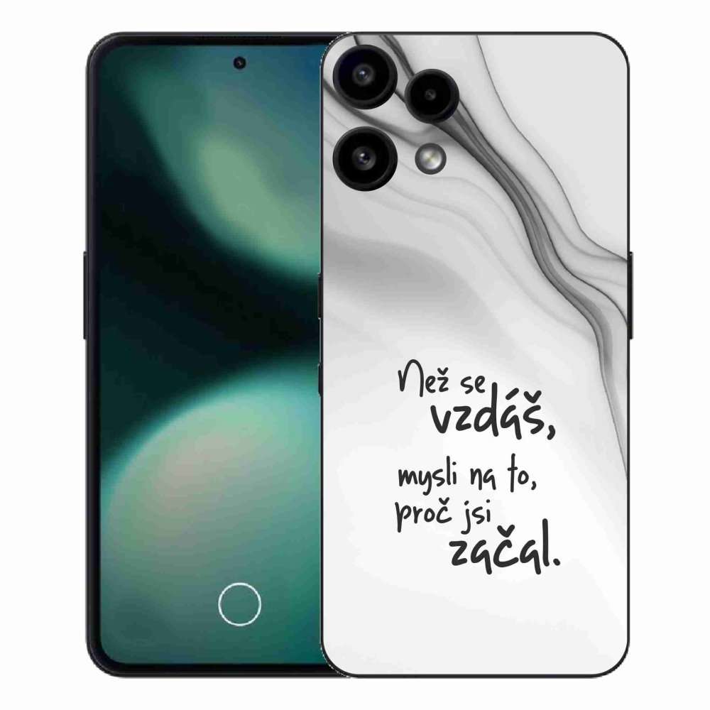 Zselés borítás mmCase a Nothing Phone (3a) Lite készülékhez - idézet 2 fehér háttér