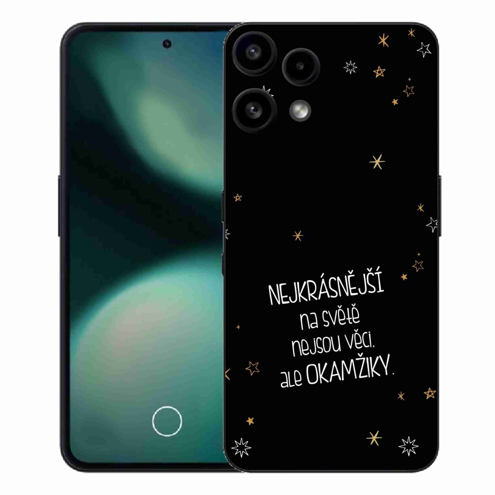 Zselés borítás mmCase a Nothing Phone (3a) Lite készülékhez - Idézet 4 fekete háttér