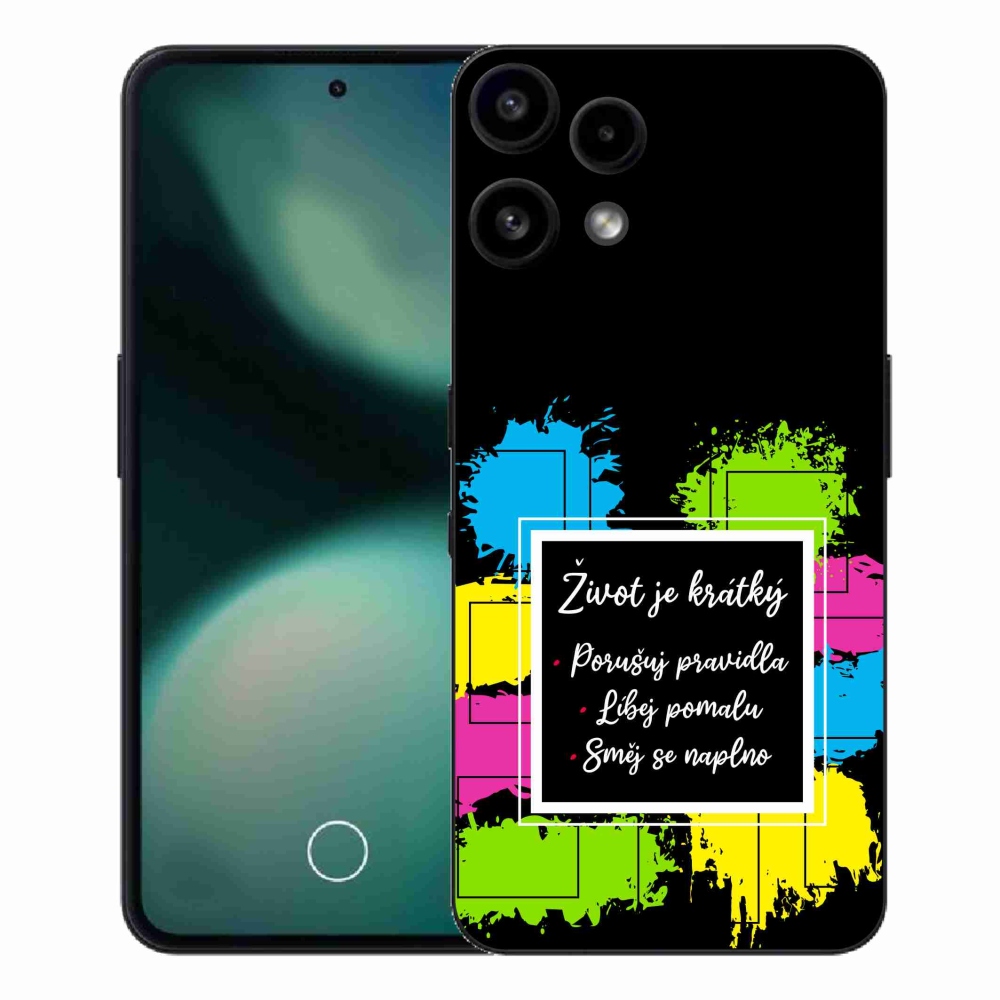 Zselés borítás mmCase a Nothing Phone (3a) Lite készülékhez - Idézet 5 fekete háttér