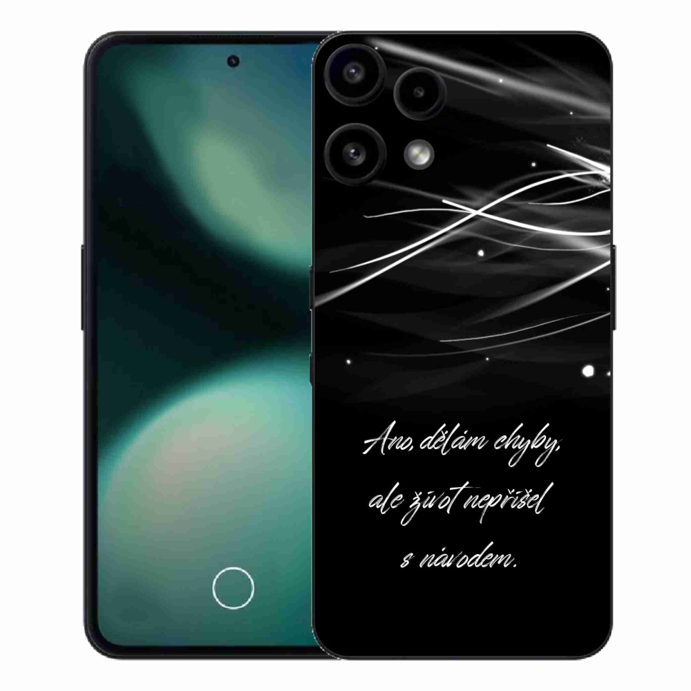 Zselés borítás mmCase a Nothing Phone (3a) Lite készülékhez - idézem fekete háttérrel
