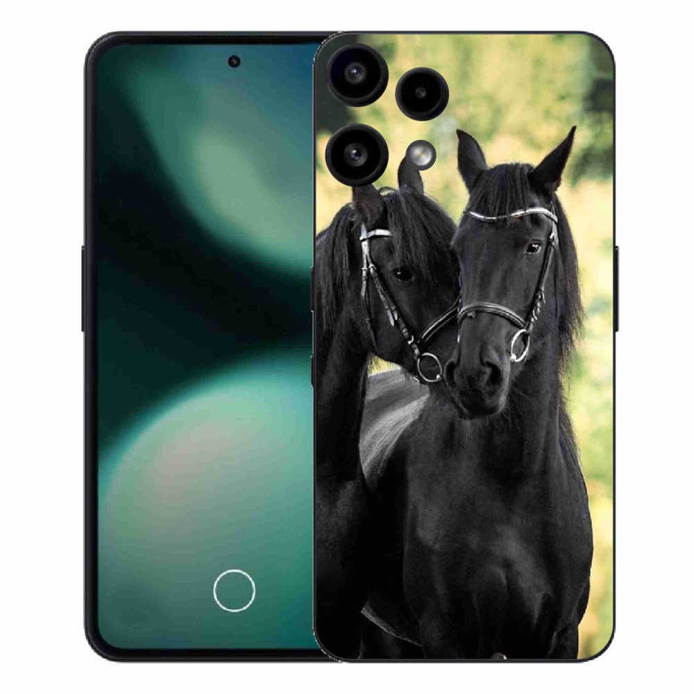 Zselés borítás mmCase a Nothing Phone (3a) Lite készülékhez - két fekete ló