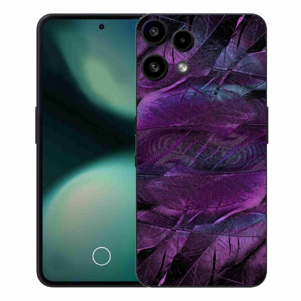 Zselés borítás mmCase a Nothing Phone (3a) Lite készülékhez - lila tollak