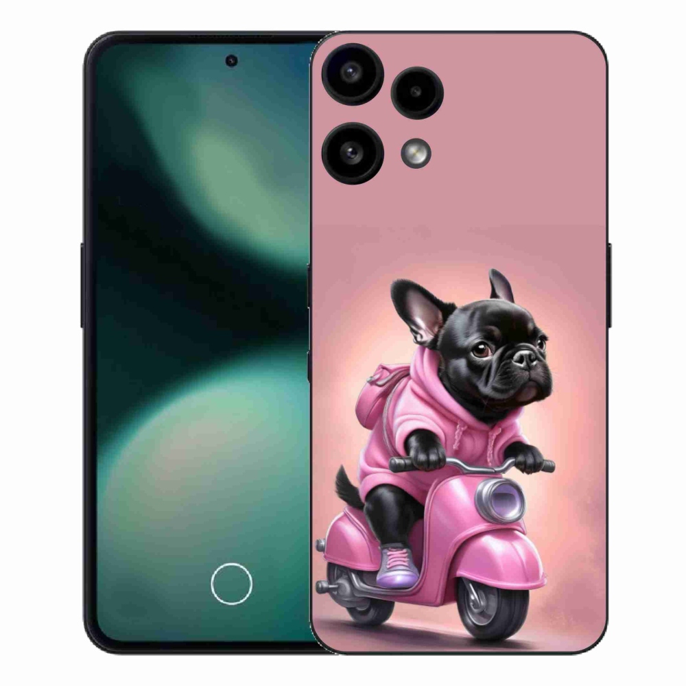 Zselés borítás mmCase a Nothing Phone (3a) Lite készülékhez - Francia bulldog egy robogón