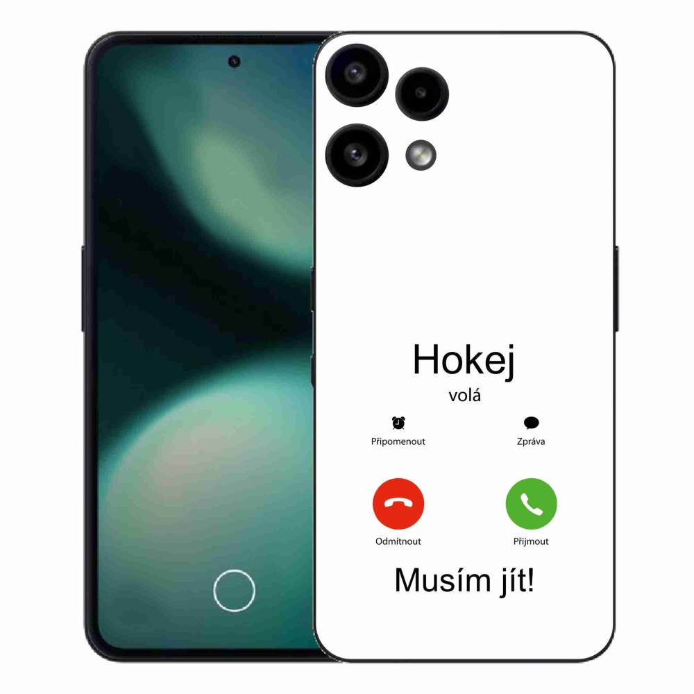 Zselés borítás mmCase a Nothing Phone (3a) Lite készülékhez - hokihívások fehér háttérrel